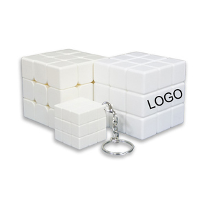 Biểu tượng tùy chỉnh ma thuật Cube Keychain Cube Câu Đố vòng chìa khóa quà tặng khuyến mãi Giáo Dục Não trêu ghẹo thần tài đồ chơi - Product Image 1