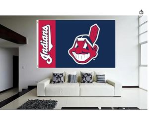 Drapeau des Indiens Clevelands Team Banner 3 * 5ft pour les fans de sport Garage Intérieur Chambre Man Cave Décoration murale - Product Image 2
