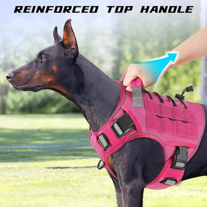 Harnais pour <span class=keywords><strong>chien</strong></span>, harnais pour animaux de compagnie réglable sans traction, réfléchissant, entraînement facile, contrôle facile, gilet pour animaux de compagnie, harnais pour chiens de service pour grands chiens - Product Image 5