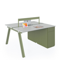 Table de bureau commerciale modulaire convertible en bois moderne pour espaces de coworking, poste de travail 2-4 places personnalisable, garantie 10 ans