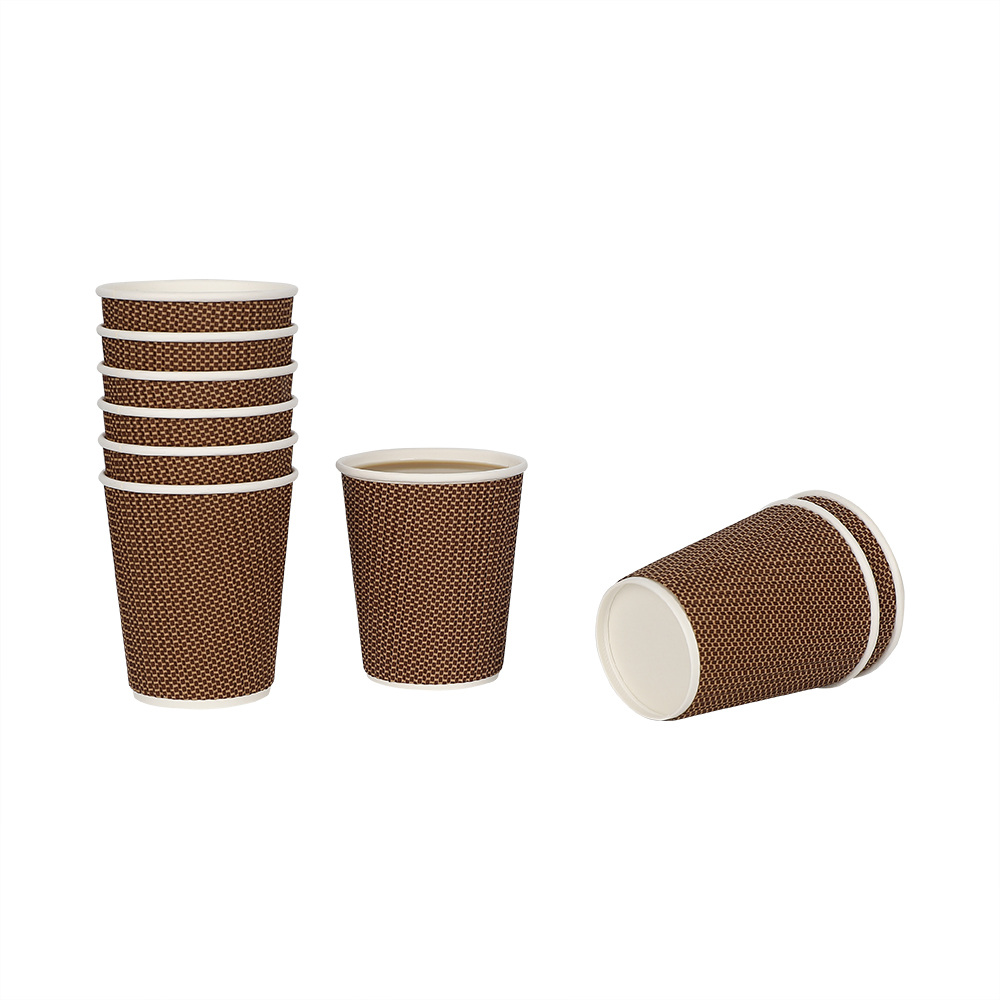 Wholesale High Quality Brown Disposable Paper Coffee Cup