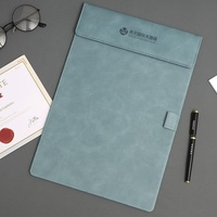Porte-reçus en cuir PU personnalisé avec logo de restaurant, clip d'écriture, clip magnétique pour menu A4 A5 avec fente pour stylo