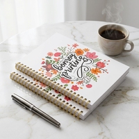 Cuaderno Minimalista de Tapa Blanda con Encuadernación Espiral en Colores Personalizados para Oficina, Estudio, Uso Diario, Viajes de Negocios y Proyectos Creativos