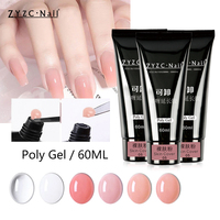 Gel d'extension d'ongle acrylique imbibé UV réparation renforcer le gel dur fluide rapide constructeur poly gel d'extension liquide pour l'art des ongles