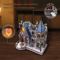Nosto OEM Kit de modélisme 3D en bois personnalisé, éducatif et à assembler soi-même, thème Académie Magique, avec veilleuse