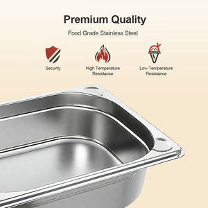 Conteneur GN Plateau de service pour aliments Gastronorm Pan 2/4 Hotel Ss20 GN Steel Pan <span class=keywords><strong>Gastro</strong></span> Trays for Commercial Kitchen for Buffet Using - Product Image 3