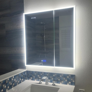 <span class=keywords><strong>Armoire</strong></span> à miroir intelligente rectangulaire murale en aluminium <span class=keywords><strong>avec</strong></span> <span class=keywords><strong>lumière</strong></span> LED <span class=keywords><strong>et</strong></span> design moderne anti-buée pour salle <span class=keywords><strong>de</strong></span> bain - Product Image 6