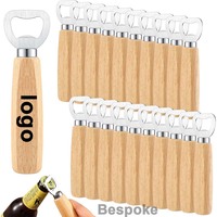 Ouvre-bouteille avec logo personnalisé avec manche en bois gravé Coffret cadeau pour fête de mariage Ouvre-bouteille en acier inoxydable
