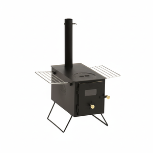 Poêle de camping Wildrex sans fumée, manuel, en acier, pour bois de chauffage, avec dispositif d'allumage, capacité 3-5 personnes - Product Image 2