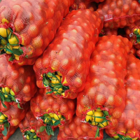 Sac en filet en tissu Leno de 20 kg, 25 kg, 50 kg, rouge, vert, bleu, jaune, orange, pour l'emballage des légumes, des pommes de terre, des oignons, des carottes
