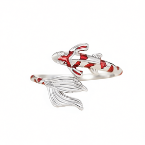 E3705 Anello in Lega a Forma di Animale, Design Carino in Smalto Dorato, Unisex per Uso Quotidiano - Product Image 1