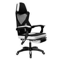 Chaise ergonomique en maille à prix d'usine, confortable, avec accoudoirs articulés, dossier haut, pivotante à 360°, durable, inclinable avec repose-pieds pour adultes