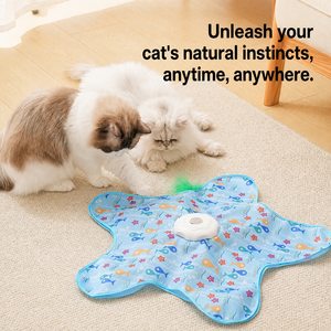Jouet de chasse électrique pour chat avec abri de camouflage et baguette interactive rotative à 360 degrés pour animaux de compagnie - Product Image 2