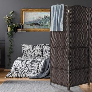 สีดำกลางแจ้งในร่มพับ6แผงที่ถอดออกได้ Divider - Product Image 2