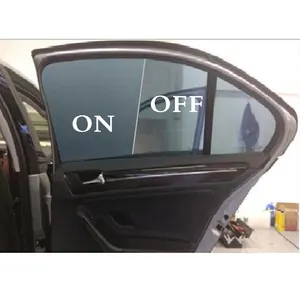 Película de tinte autoadhesiva para Interior de coche, atenuador de ventana, privacidad, aislamiento térmico, tinte eléctrico, gris oscuro, 12v