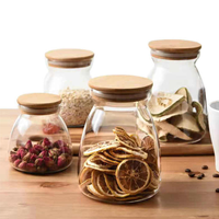 Apothekersglazen pot met brede opening, cilindrisch, grote capaciteit, voor pasta, noten, fruit, huishoudelijk gebruik, keukenopbergruimte