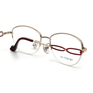 Ôn Châu Bán Buôn Full Rim Tím Kim Loại Kính Khung Đối Với Phụ Nữ Mẫu Khung Quang Học Ý Thiết Kế - Product Image 2