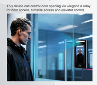 Sistema de Control de Acceso a Puertas con Reconocimiento Facial y de Palma de la Mano de 5 Pulgadas, Sistema de Control de Asistencia con RFID/NFC, Intercomunicador SIP, Nube/WiFi