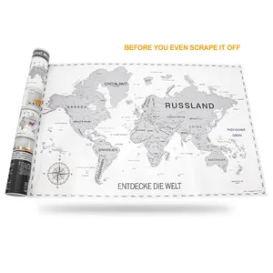 Versteckte Karte Scratch Weltkarte Reise plakat Reise karte Scratch Off Einzigartiges Geschenk für Reisende Pädagogisches Geburtstags geschenk