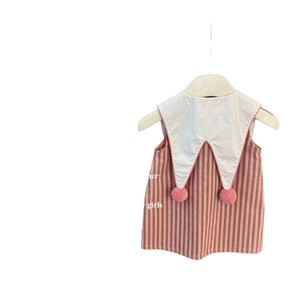 Tongxingyuan Girl Summer Striped Dress With Pom Poms Cotton School Uniform - Product Image 5