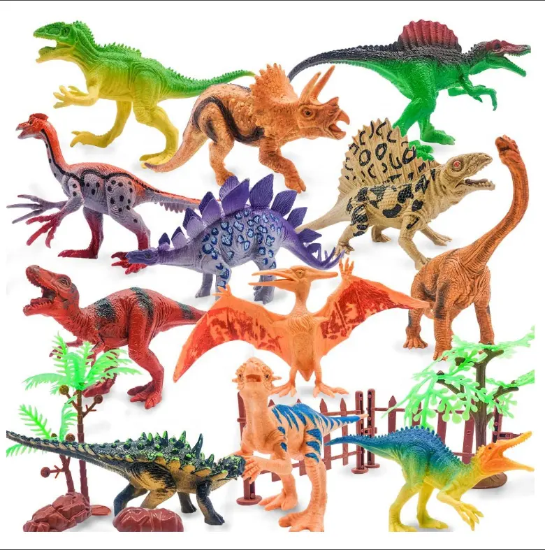 On-line Carnival Prizes Miniature Dinosaur Toy Set Colorful Mini Plastic Dinosaur Figure Variety Pack for Party Favors