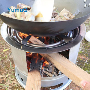 YumuQ precio <span class=keywords><strong>de</strong></span> fábrica barato carbón madera Pellet calefacción acero portátil al aire libre Camping cocina estufa - Product Image 5