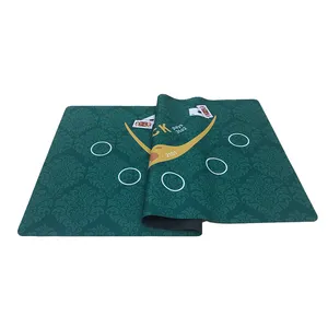 텍사스 도박 맞춤형 엔터테인먼트 라운드 맞춤형 탁상 1.2*0.6m 스웨이드 고무 스퀘어 그린 포커 테이블 매트