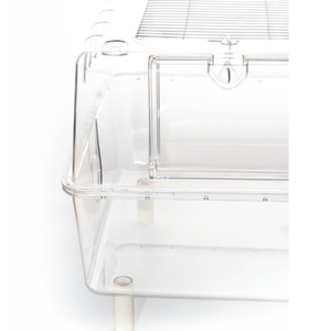 YAGELI Habitat Respirant en Acrylique Transparent sur Mesure pour Hamster, Souris, Hérisson, Cochon d'Inde avec Plateforme Solide et Échelle - Product Image 5