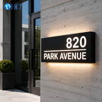 Plaque d'adresse LED personnalisée en gros, éclairée, pour l'extérieur, pour les développeurs immobiliers, les hôtels et les projets d'appartements