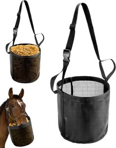 Échantillon gratuit : Filet à foin pour chevaux, sac à foin à alimentation lente pour chevaux, chèvres, moutons, sac de distribution de foin suspendu pour chevaux en écurie - Product Image 4