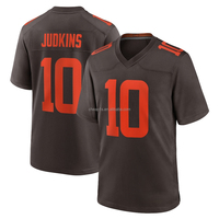 Jersey Sepak Bola Amerika Cleveland Browns Jahitan Drop Shipping Warna Coklat # 12 Mesin Pengamplas Shedeur # 95 Garrett # 4 Kemeja Watson