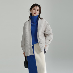 Manteaux d'hiver <span class=keywords><strong>femme</strong></span> 2022 <span class=keywords><strong>doudoune</strong></span> <span class=keywords><strong>mi</strong></span>-<span class=keywords><strong>longue</strong></span> légère col en v ample cordon losange <span class=keywords><strong>doudoune</strong></span> <span class=keywords><strong>femme</strong></span> - Product Image 3