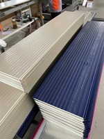 Panneaux de bardage extérieur légers, préfabriqués en acier, ignifuges et isolés, avec âme en polyuréthane, écologiques, pour usage industriel