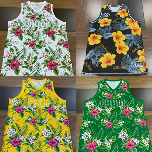 <span class=keywords><strong>Camisetas</strong></span> <span class=keywords><strong>de</strong></span> Baloncesto Transpirables <span class=keywords><strong>de</strong></span> Malla Personalizadas FQ, Estilo Tropical Hawaiano, 100% Poliéster, <span class=keywords><strong>Camisetas</strong></span> <span class=keywords><strong>de</strong></span> Baloncesto al <span class=keywords><strong>por</strong></span> <span class=keywords><strong>Mayor</strong></span> - Product Image 5