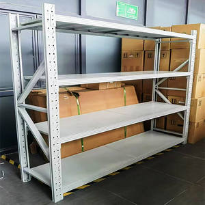 מדפי אחסון מתכת איכותיים מתכווננים בעלי 4 קומות, בעלי קיבולת של 200 ק\\\"ג, מצופים באבקה, מתוצרת HY הנמכרת ביותר. - Product Image 4