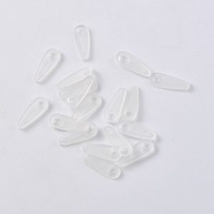 Boucle de panneau arrière de cadre photo en plastique transparent en forme de C 18x7mm, pièce moulée par injection en forme de tranche de grain de tournesol - Product Image 1