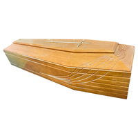Ataúd Funerario de Madera de Paulownia Estilo Europeo para Exportación, Venta al por Mayor Transfronteriza
