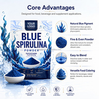 Poudre de Spiruline Bleue en Gros, Phycocyanine, Colorant Alimentaire, Marque Privée, Fournisseur d'Usine, Emballage en Vrac