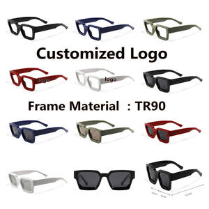 Gafas de Sol de Moda al por Mayor, Lentes de Diseñador de Lujo para Hombre y Mujer, Gafas de Sol Cuadradas de Acetato Tr90 con Logotipo Personalizado - Product Image 4