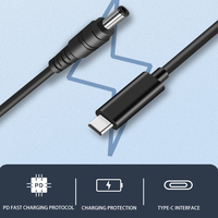 Câble de charge rapide pour ordinateur portable USB-C vers DC 4.5*3.0MM DELL mâle PD, compatible avec les modèles DELL 4530, 65W, 20V 3.25A, 1.5m.