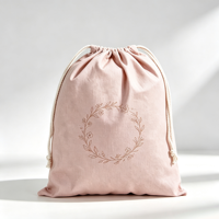 Pochette à cordon personnalisée imprimée motif floral, écologique, réutilisable, anti-poussière, pour emballage cadeau de mariage, vente en gros
