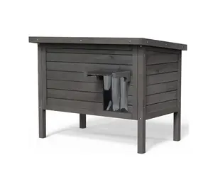 Outdoor Rabbit Hutch Isolierter Allround-Schaum Wetterfestes Massivholz Großes Cubby House