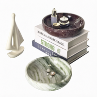 Plateau décoratif moderne en marbre naturel, motif paysager, thème fruits, bol de présentation en pierre, porte-bijoux, cosmétiques, porte-clés, mariage, maison