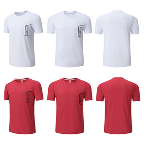Customized Soft Neck <b>Tshirt</b> Men Muscle Gym Compression T-shirt <b>Polyester</b> Casual Solid Pattern O-Neck Design Blank - Product Image 3
