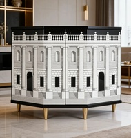 Mueble de Entrada Minimalista Italiano Moderno, Diseño Elegante en Madera para Vestíbulo, Recibidor o Porche, Mueble de Almacenamiento para el Hogar de Gran Capacidad