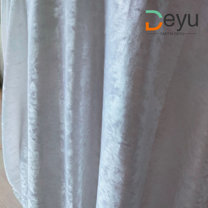 Vente en gros <span class=keywords><strong>nappe</strong></span> en velours floral écrasé blanc ivoire or gris plusieurs couleurs en option - Product Image 5
