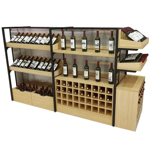 Tùy Chỉnh Cửa Hàng Khuyến Mãi Thép Gỗ Hiển Thị Đứng Đa Chức Năng Bán Lẻ Kệ Giá Phổ Biến Rượu Rượu Hiển Thị Kệ - Product Image 2