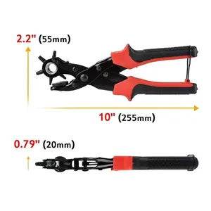 Belt Hole Punching Tool For Leather Watches Vinyl Plastic Handbags Revolving Leather Hole Punch Plier
