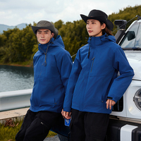 Chaqueta de Invierno 3 en 1 Impermeable Unisex, Cortavientos Desmontable, Chaqueta para Lluvia, Deportes al Aire Libre, Senderismo, Camping, Logotipo Personalizado, Venta al Por Mayor