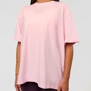 Premium Quality Stylish Women Drop shoulder <b>T</b> Shirt 2026 Custom Made Solid Color Drop Shoulder Oversized <b>T</b> Shirt For Ladies - Product Image 2